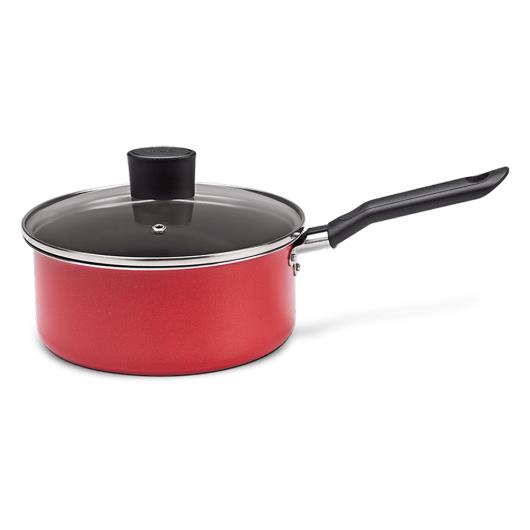 Panela com Tampa de Vidro Brinox Garlic Vermelha 18 x 8cm 1,75L - Imagem em destaque