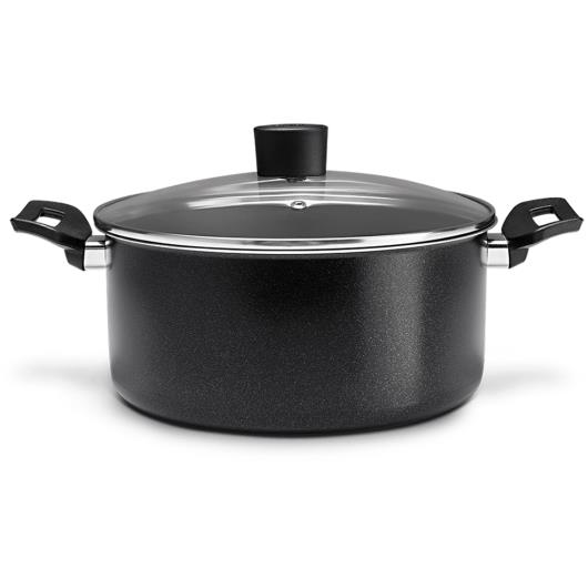 Caçarola com Tampa de Vidro Brinox Ebony Preta 24 x 11 cm 4,3 L - Imagem em destaque