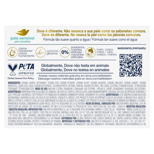 Sabonete Barra Dove Pele Sensível Caixa 90g - Imagem em destaque