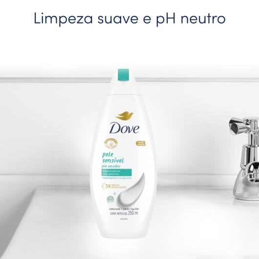 Sabonete Líquido Dove Pele Sensível Frasco 250ml - Imagem em destaque