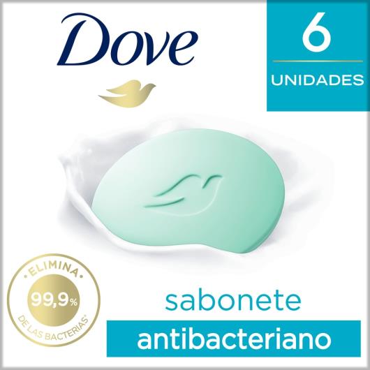 Pack Sabonete Barra Cuidado Antibac Dove Envoltório 6 Unidades 90g Cada Pague Menos - Imagem em destaque