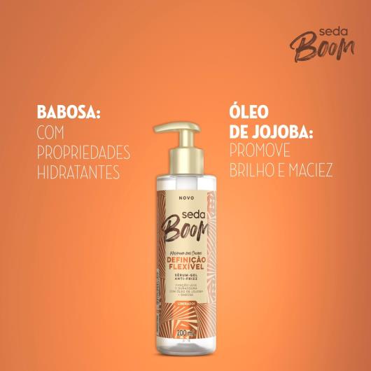 Sérum Gel Antifrizz Seda Boom Definição Flexível Frasco 190ml Pump - Imagem em destaque