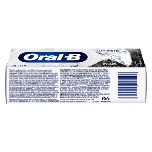 Creme Dental Mineral Clean Oral-B 3D White Caixa 70g - Imagem em destaque