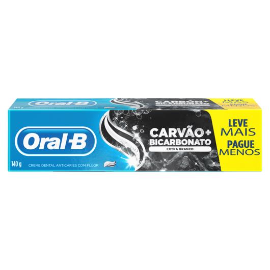 Creme Dental Bicarbonato de Sódio e Carvão Oral-B Extra Branco Caixa 140g Leve Mais Pague Menos - Imagem em destaque