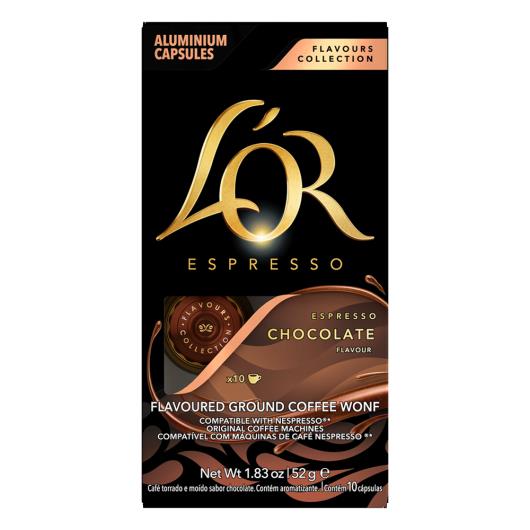 Café em Cápsula Torrado e Moído Espresso Chocolate L'or Caixa 52g 10 Unidades - Imagem em destaque