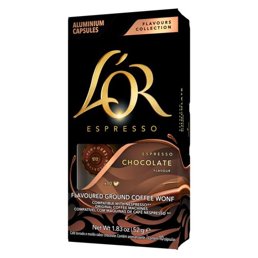 Café em Cápsula Torrado e Moído Espresso Chocolate L'or Caixa 52g 10 Unidades - Imagem em destaque