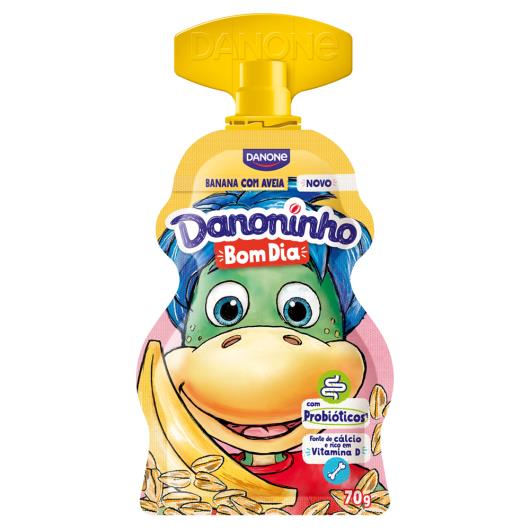 Iogurte Integral Banana com Aveia Danoninho Bom Dia Squeeze 70g - Imagem em destaque
