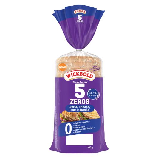 Pão de Forma Integral Aveia, Linhaça, Chia e Quinoa Zero Lactose Wickbold 5 Zeros Pacote 400g - Imagem em destaque