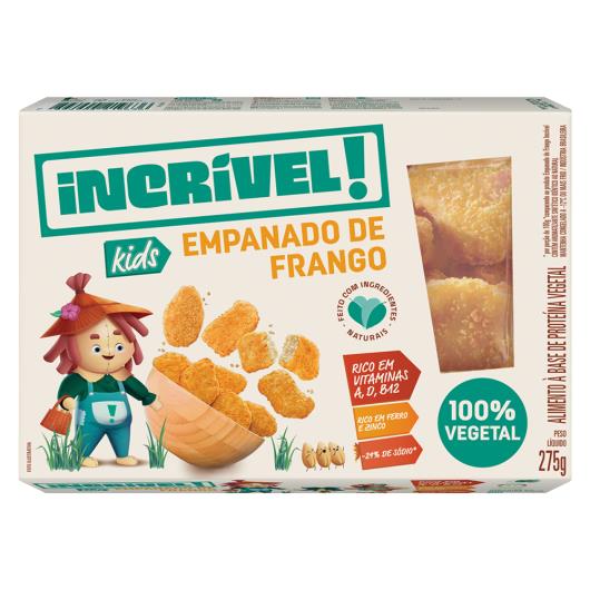 Empanado de Frango Vegetal Congelado Incrível! Kids Caixa 275g - Imagem em destaque