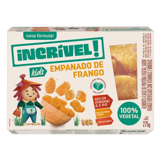 Empanado de Frango Vegetal Congelado Incrível! Kids Caixa 275g - Imagem em destaque