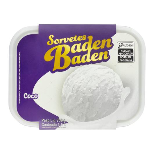 Sorvete Baden Baden Coco Pote 1,5l - Imagem em destaque