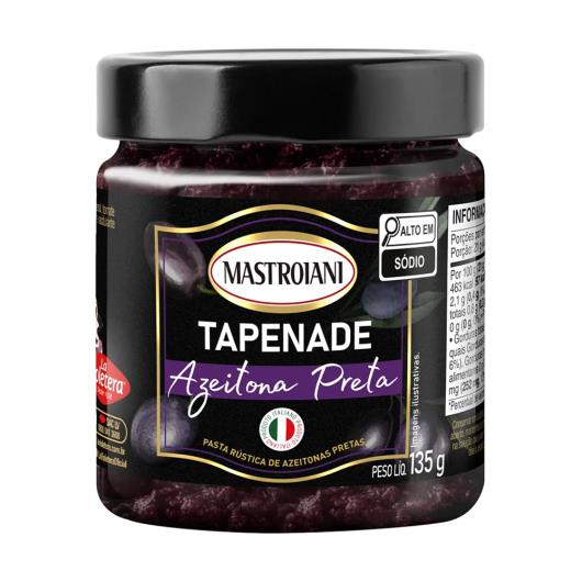 Pasta Rústica Mastroiani Azeitona Preta Vidro 135g - Imagem em destaque