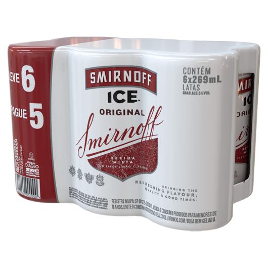 Pack Bebida Mista Alcoólica Limão Clássico Smirnoff Ice Lata 269ml Cada Leve 6 Pague 5 Unidades - Imagem em destaque