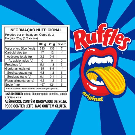 Batata Frita Ondulada Original Elma Chips Ruffles 68G - Imagem em destaque