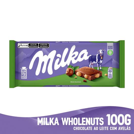 Chocolate Milka Whole Hazelnuts 100g - Imagem em destaque