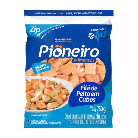 Filé de Peito de Frango Pioneiro Cubos Congelado 750g - Imagem em destaque