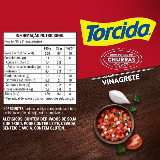 Salgadinho Sabor Vinagrete Torcida 35G - Imagem em destaque