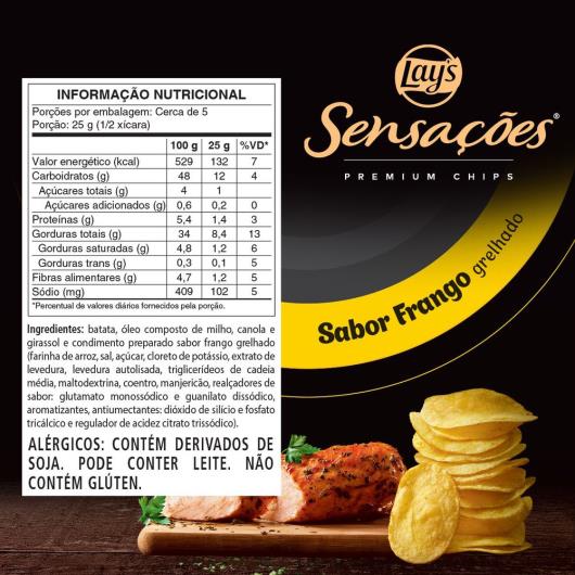 Batata Frita Frango Grelhado Sensações Elma Chips 125G - Imagem em destaque