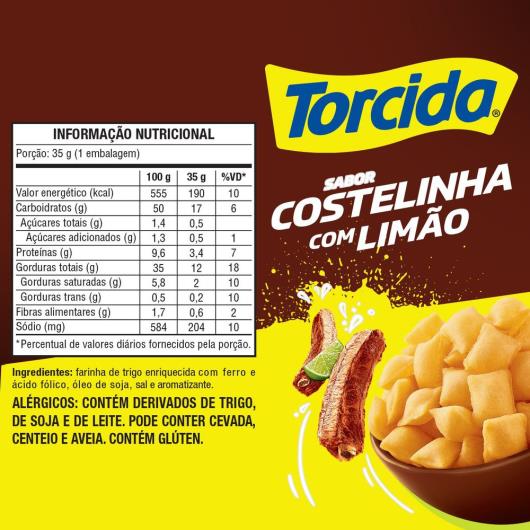 Salgadinho Costelinha Com Limão Torcida 35G - Imagem em destaque