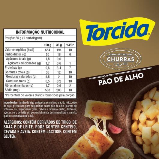 Salgadinho Pão de Alho Torcida 35g - Imagem em destaque