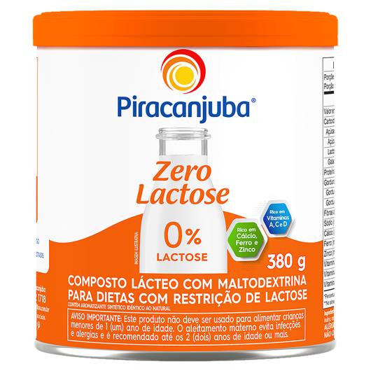 Composto lácteo zero lactose Piracanjuba lata 380g - Imagem em destaque