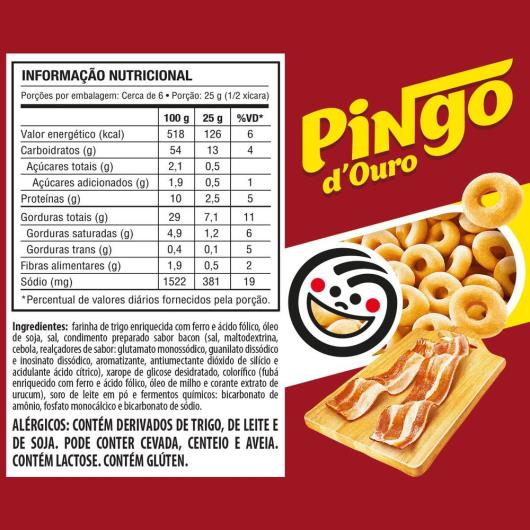 Salgadinho Bacon Elma Chips Pingo Douro 160G - Imagem em destaque