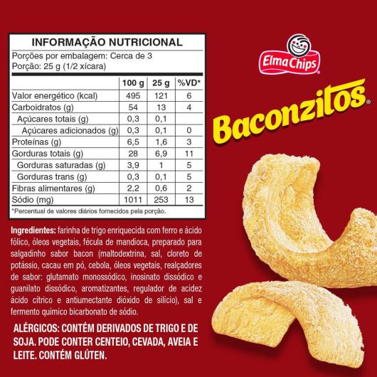 Salgadinho Baconzitos 86g - Imagem em destaque