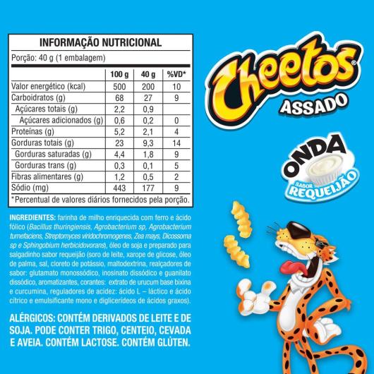 Salgadinho Onda Requeijão Elma Chips Cheetos 40G - Imagem em destaque