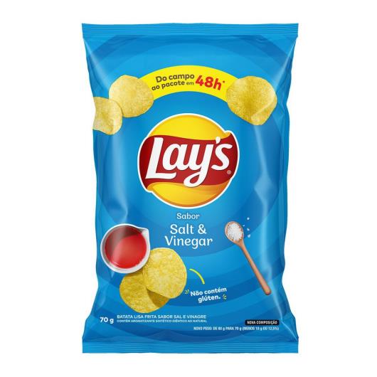 Batata Frita Lisa Sal E Vinagre Lays 70G - Imagem em destaque