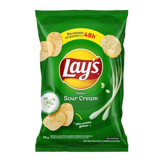 Batata Frita Lisa Creme De Cebola Lays 70G - Imagem em destaque