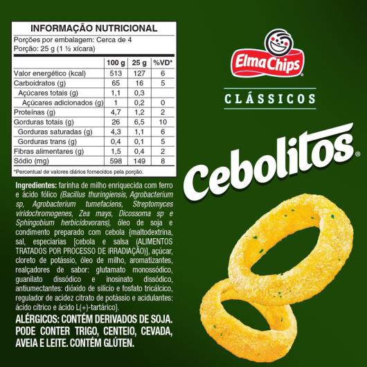 Salgadinho Cebola Elma Chips Cebolitos 91G - Imagem em destaque