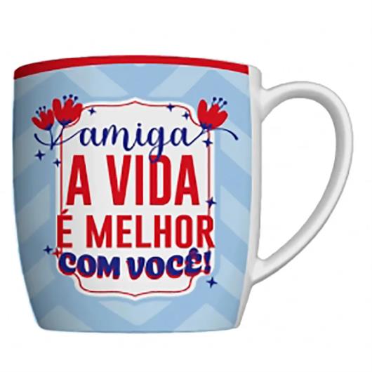 Caneca Allmix Porcelana A Vida É Melhor 360ml - Imagem em destaque