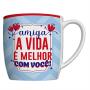 Caneca Allmix Porcelana A Vida É Melhor 360ml