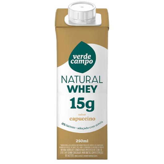 Shake Verde Campo Natural Whey Cappuccino 15g de Proteínas 250ml - Imagem em destaque