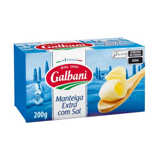 Manteiga Extra com Sal Galbani Tablete 200g - Imagem em destaque