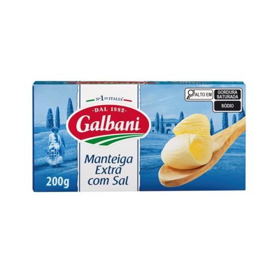 Manteiga Extra com Sal Galbani Tablete 200g - Imagem em destaque