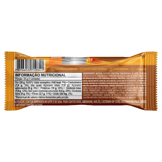 Barra de Proteína Caramelo Crocante Flormel Pro Whey + Colágeno Pacote 35g - Imagem em destaque