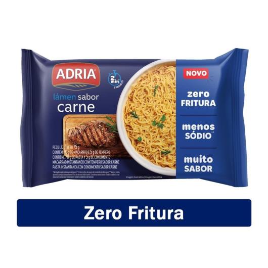 Macarrão Instantâneo Lámen Adria Carne Zero Fritura 75g - Imagem em destaque