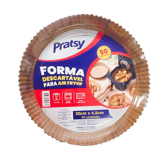 Forma Descartável para Air Fryer Pratsy 20cm x 4,5cm 50 unidades - Imagem em destaque