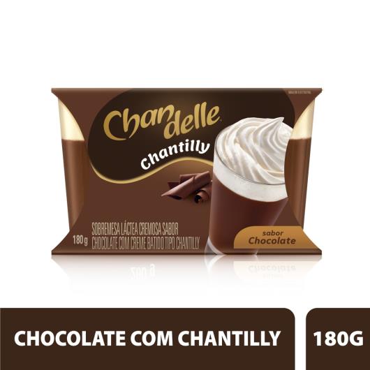 Sobremesa Láctea com Chantilly Chocolate Chandelle Bandeja 180g 2 Unidades - Imagem em destaque