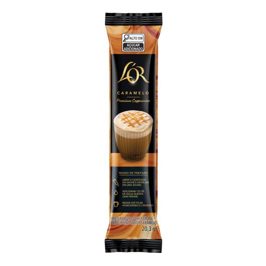 Cappuccino Solúvel Caramelo L'or Premium Caixa 162,4g 8 Unidades - Imagem em destaque