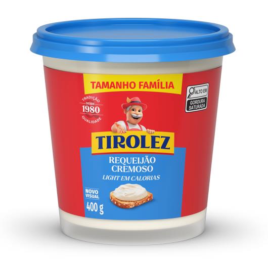Requeijão Cremoso Light Tirolez Pote 400g - Imagem em destaque