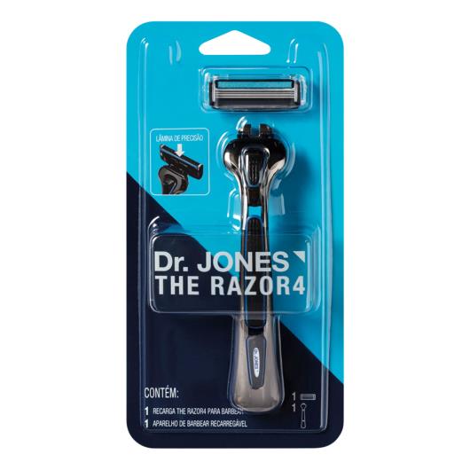 Kit Aparelho Recarregável + Carga para Barbear Dr. Jones The Razor4 - Imagem em destaque