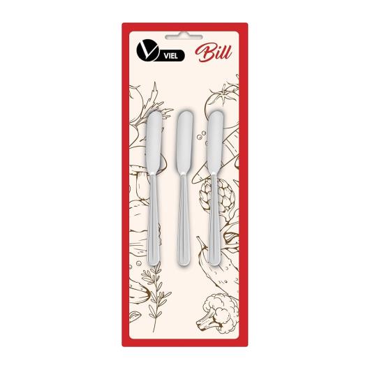 Espátula inox para mentimentos Viel 3 Unidades - Imagem em destaque