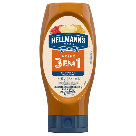 Molho 3em1 Hellmann's squeeze 360g - Imagem em destaque