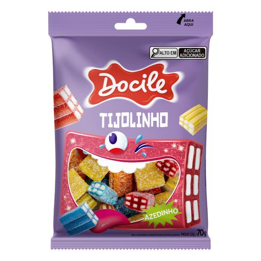 Bala Tijolinho Azedinho Docile Pacote 70g - Imagem em destaque