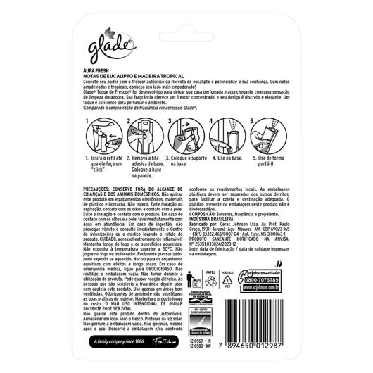 Odorizante Aparelho + Refil Blister 12ml aura fresh Glade Unidade - Imagem em destaque