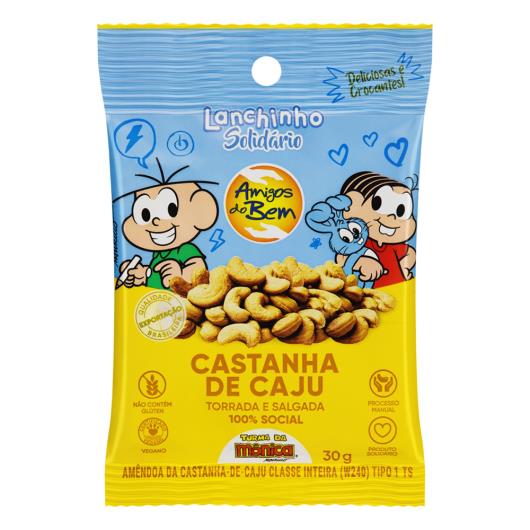 Castanha-de-Caju Torrada e Salgada Amigos do Bem Turma da Mônica Lanchinho Solidário Pacote 30g - Imagem em destaque