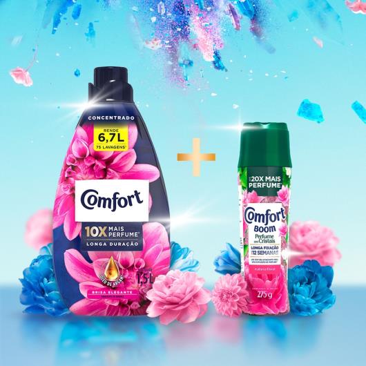 Perfume para Roupas Euforia Floral Comfort Boom Cristais Frasco 275g - Imagem em destaque