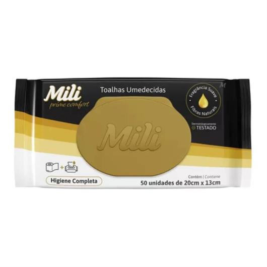 Toalha Umedecida Mili Prime Comfort Higiene Completa 50un - Imagem em destaque